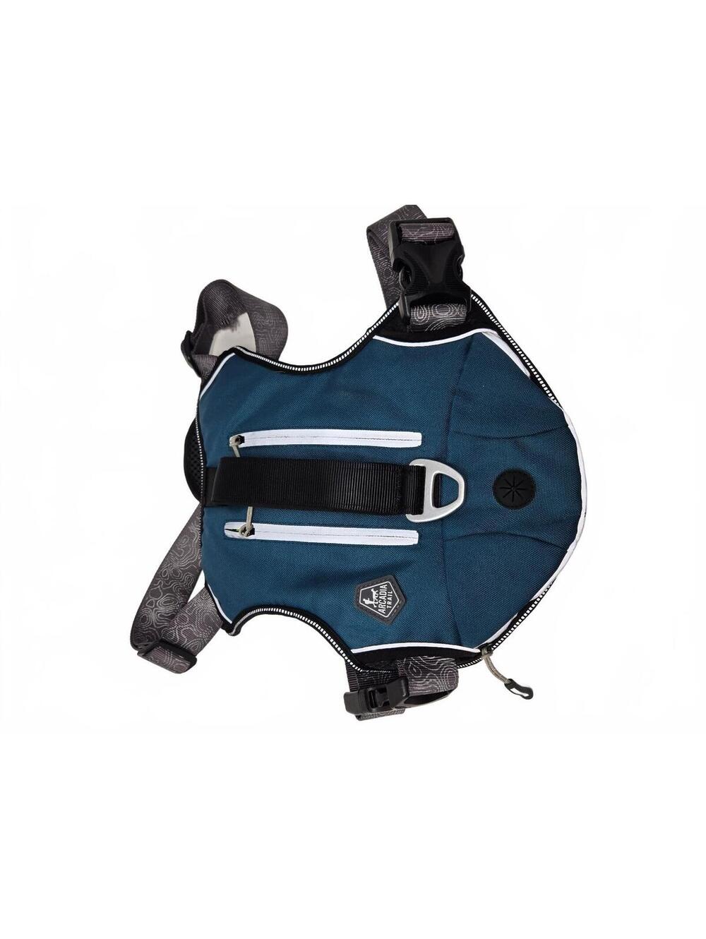 Blue Gray Pet Harness Backpack